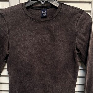 GAP Women Dark Brown Long Sleeve Shirt size M